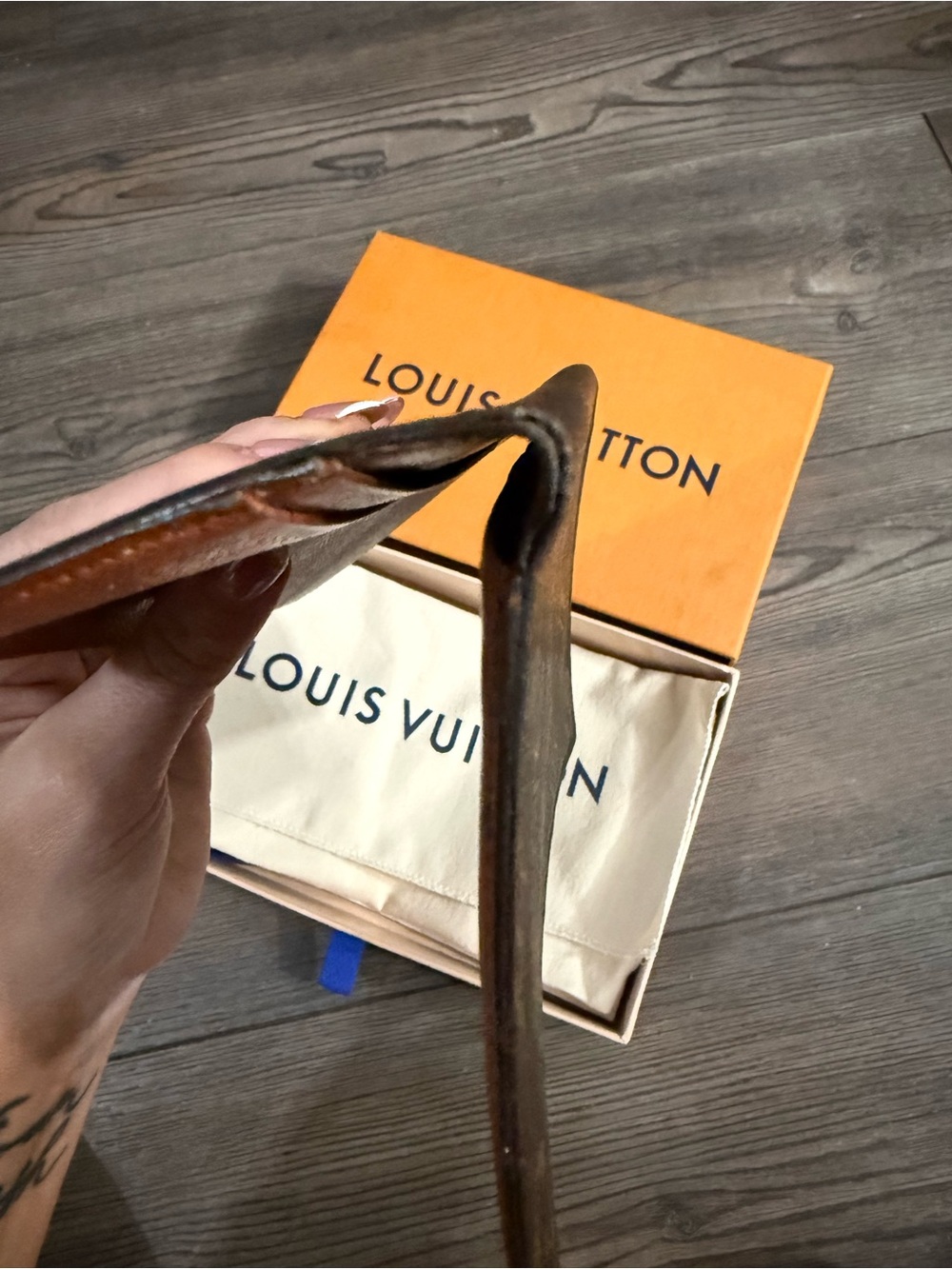 Vintage Louis Vuitton Monogram Card Holder Wallet Made In France w Box Dust Bag - Picture 15 of 15